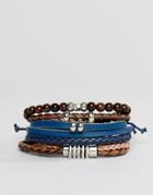 Aldo Black / Brown Bracelets 4 Pack - Multi
