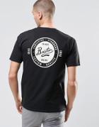 Brixton T-shirt With Retro Back Print - Black