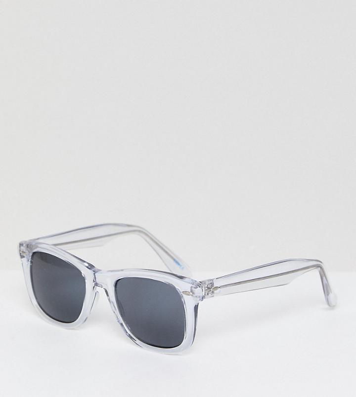 Reclaimed Vintage Inspired Square Sunglasses In Clear Exclusive To Asos - Gold