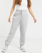 Asos Design Super Oversized Sweatpants In Gray Marl-grey