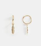 Reclaimed Vintage Inspired Hoop Earrings With Feather In Gold Exclusive At Asos - Gold