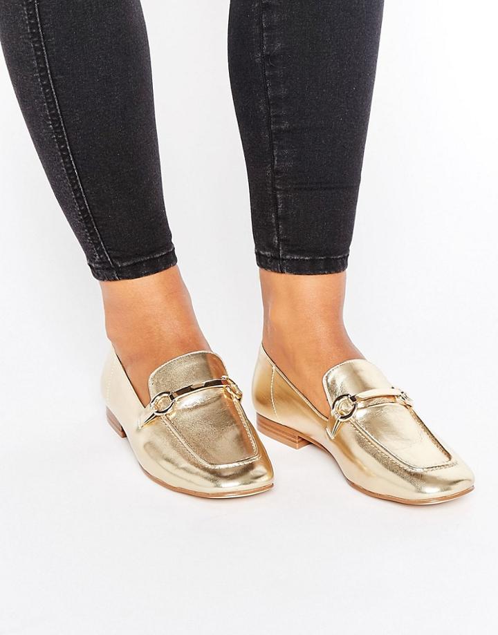 Kg Gogo Metallic Mule Loafer - Gold