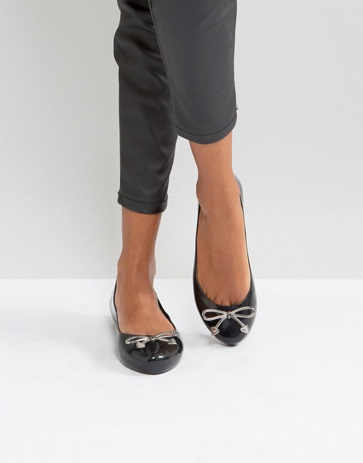 Zaxy By Melissa Romantic Bow Ballerina - Black