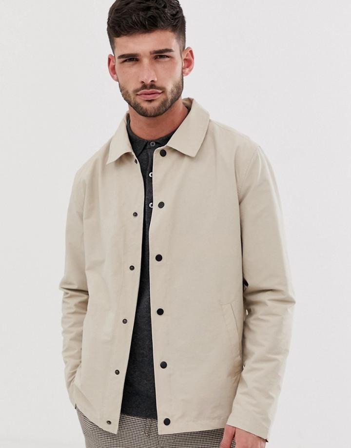 River Island Coach Jacket In Stone - Stone