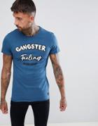 Blend Printed T-shirt In Blue - Blue