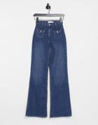 & Other Stories Lilas Organic Cotton Wide Leg Denim Jeans In Blue-blues