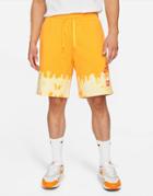 Nike Unity Swoosh Ombre Acid Wash Shorts In Yellow