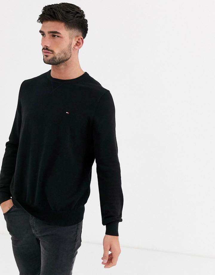Tommy Hilfiger Signature Knit Sweater In Black