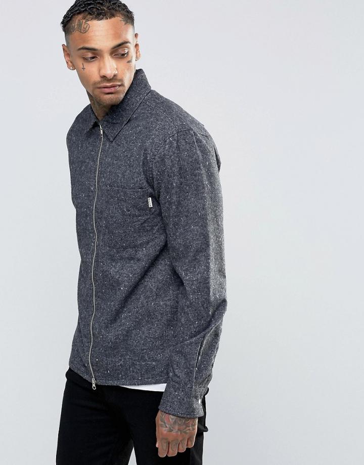 Nicce London Zipped Shirt - Black