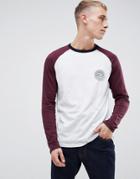 New Look Long Sleeve Raglan T-shirt With Brklyn Badge In Gray - Gray