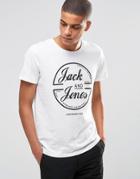 Jack & Jones T-shirt With Brand Print - White