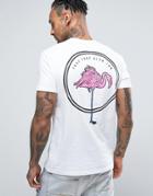Friend Or Faux Flamingo Back Print T-shirt - White