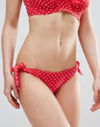 Pour Moi Hot Tie Side Bikini Bottom - Red