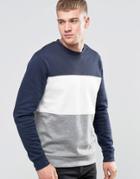 Jack & Jones Block Panel Sweat - Navy