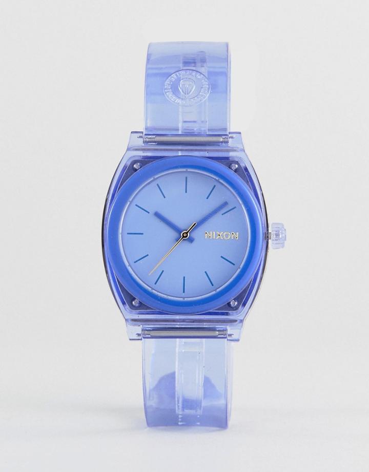Nixon A1215 Medium Time Teller Silicone Watch In Blue - Blue