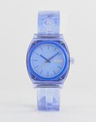 Nixon A1215 Medium Time Teller Silicone Watch In Blue - Blue