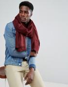 Stradivarius Scarf In Burgundy - Red