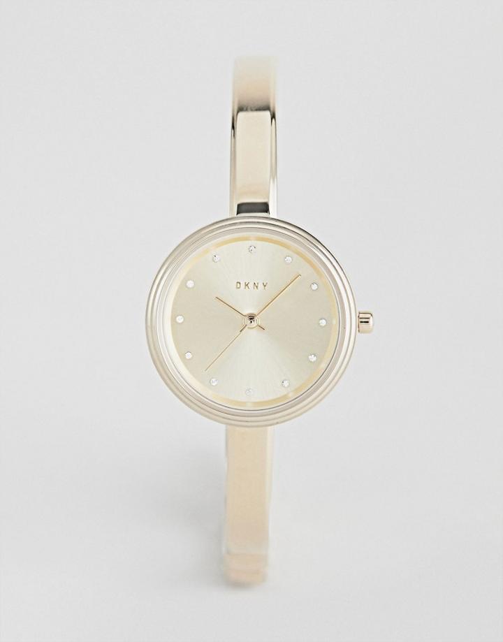Dkny Ny2599 Women's Murray Bangle Watch - Gold