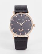 Brave Soul Logo Watch In Navy And Gold