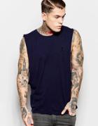 Religion Tank With Extreme Arm Holes - French Navy