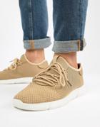New Look Knitted Detail Sneakers In Tan - Stone