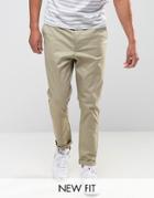 Asos Tapered Chinos In Brown - Brown