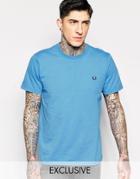 Fred Perry T-shirt With Laurel Logo Exclusive - Clear Blue Mar