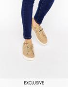 Puma Exclusive To Asos Suede Basket Sneakers In Sand - Beige