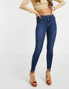 River Island Molly Skinny Jeans In Medium Blue-blues