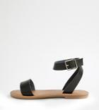 Asos Design Fellow Wide Fit Flat Sandals - Black