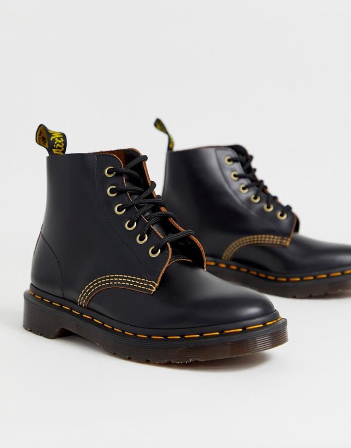 Dr Martens Ambrose Archive Leather Boots In Black