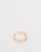 Asos Design Pinky Ring With Knot Detail In Gold Tone - Gold