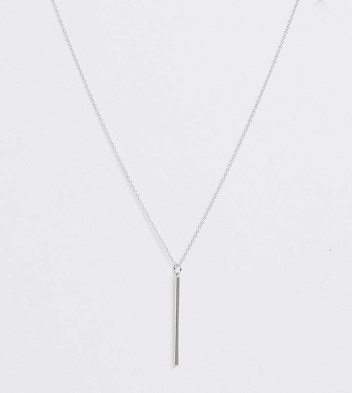 Designb Bar Necklace In Sterling Silver - Silver