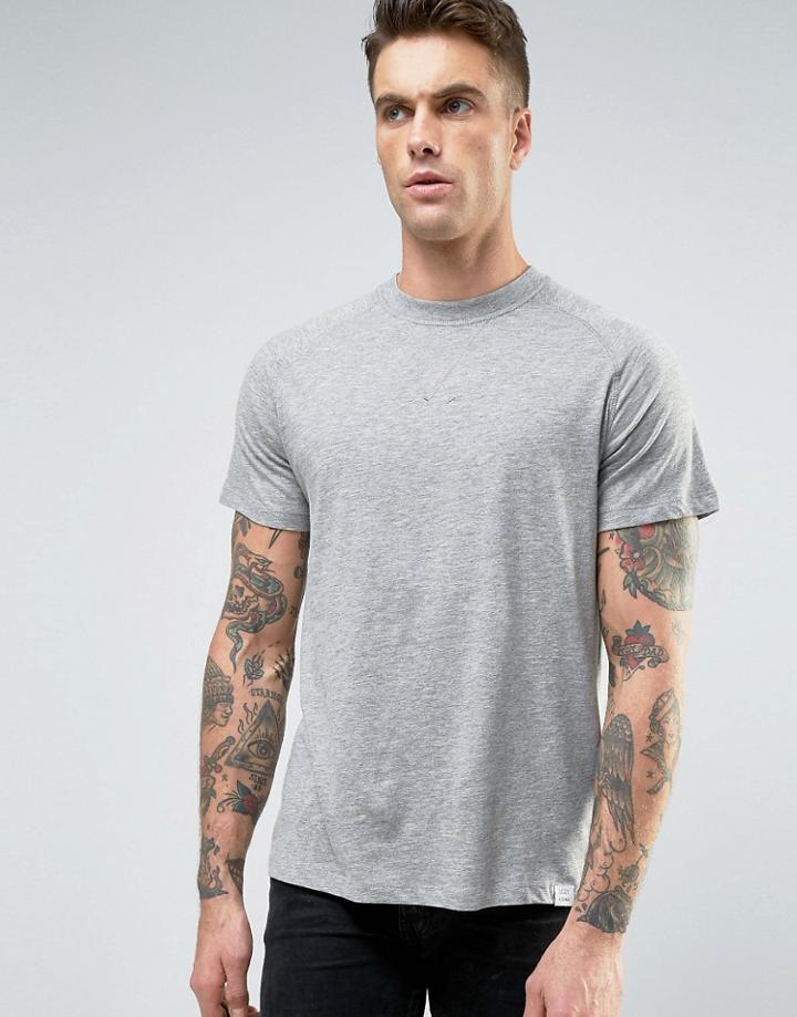 Jack & Jones T-shirt With Raglan Sleeve - Gray