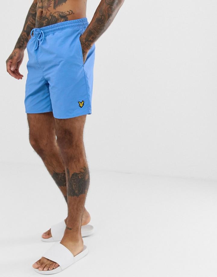 Lyle & Scott Logo Swims Shorts In Blue - Blue