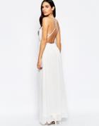 Oh My Love Maxi Dress With Strappy Back - White