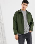 Farah Olsen Lightweight Zip Through Jacket In Khaki-green