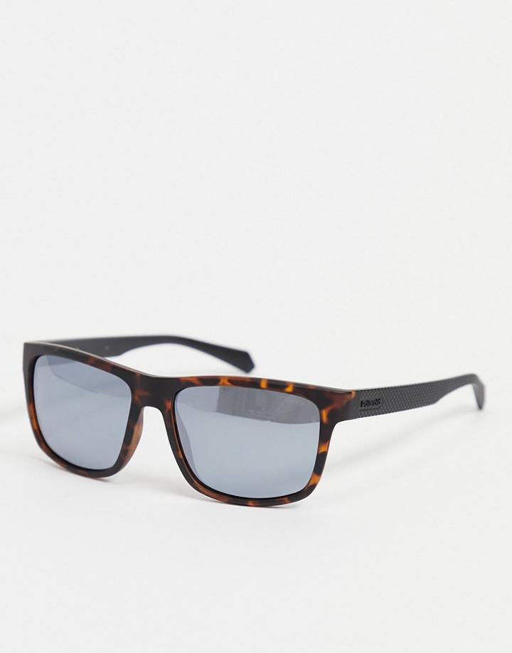 Polaroid Silver Lens Sunglasses-black