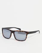 Polaroid Silver Lens Sunglasses-black