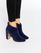Ted Baker Lowrenna Suede Heeled Ankle Boots - Blue