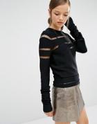 Asilio Killer Within Knit Sweater With Panels - Black