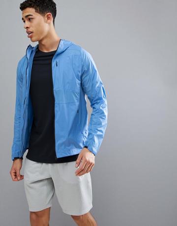 J.lindeberg Activewear Hooded Windbreaker In Blue - Blue