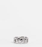 Lost Souls Stainless Steel Curb Chain Ring In Silver