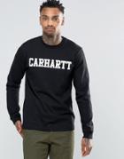 Carhartt Wip Long Sleeve College T-shirt - Black