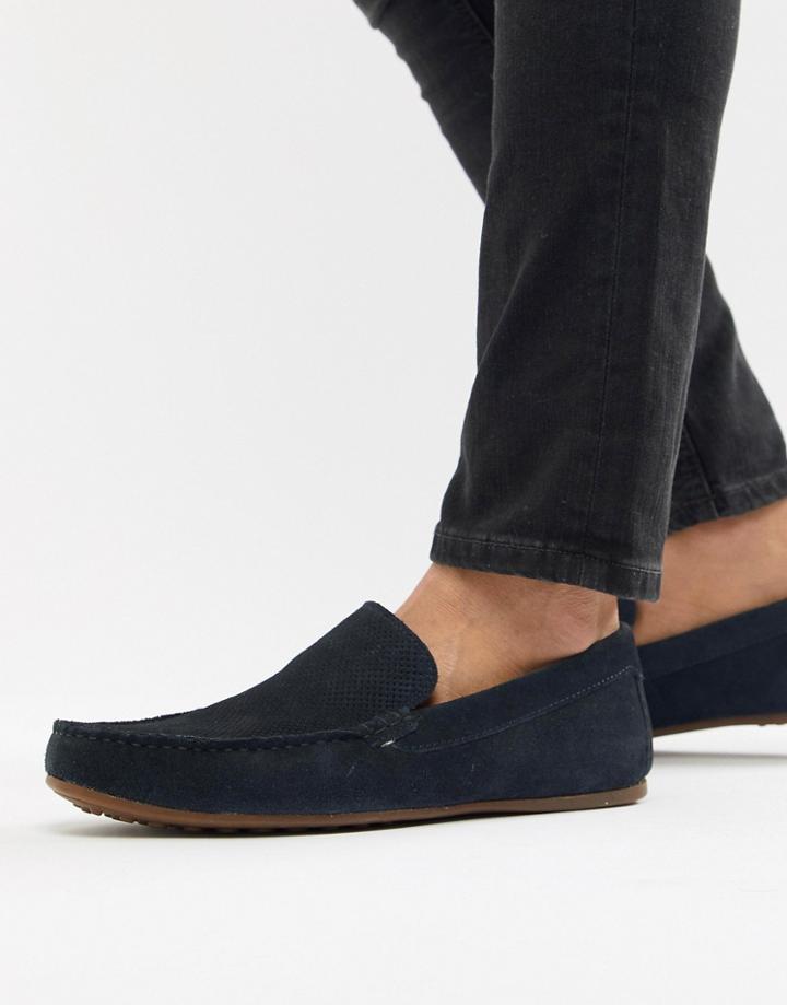 Next Suede Driver In Navy - Navy