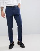 Asos Design Skinny Suit Pants In Mid Blue - Blue