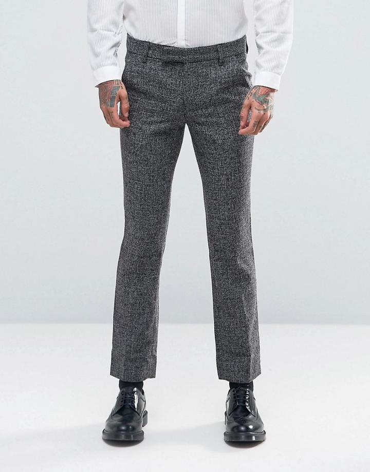 Rogues Of London Skinny Smart Pants - Gray