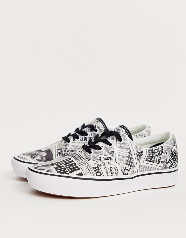 Vans X Harry Potter Daily Prophet Comfycush Era Sneakers-white