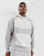 Nike Winter Hoodie With Nylon Panels In Gray-green