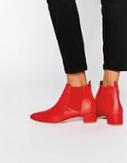 Miista Beau Leather Chelsea Boots - Red
